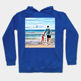 Father and child beach passive income Hoodie